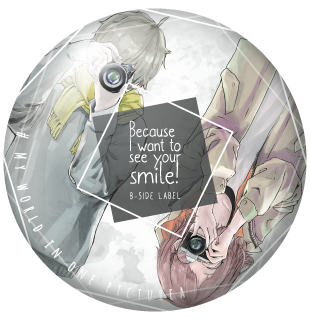 カメラ男女/BIG缶バッジ