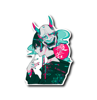 お面小年(般若)