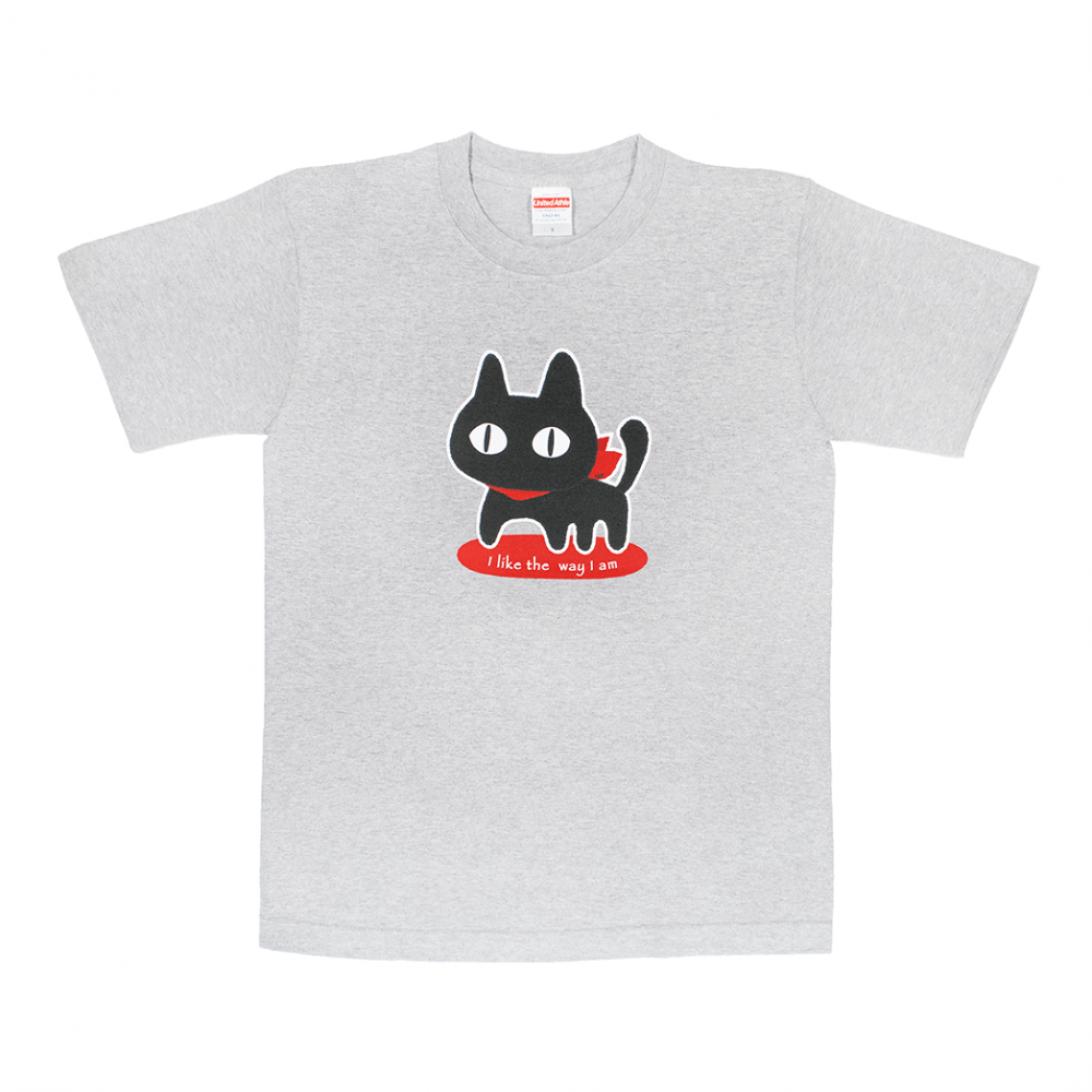 鋭目ネコ(グレー)/Tシャツ