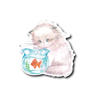 ネコと金魚
