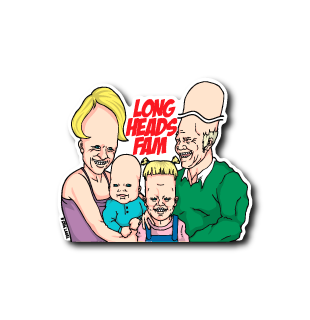 ロングヘッズ家族(白フチ)