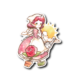 (晴雨企画)メルヘン少女と薔薇(晴れ)