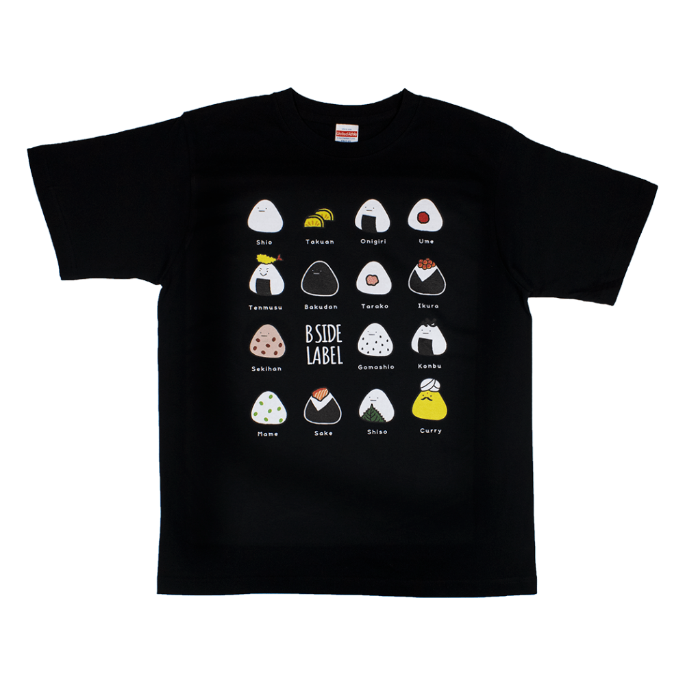 おにぎり集合(黒)/Tシャツ
