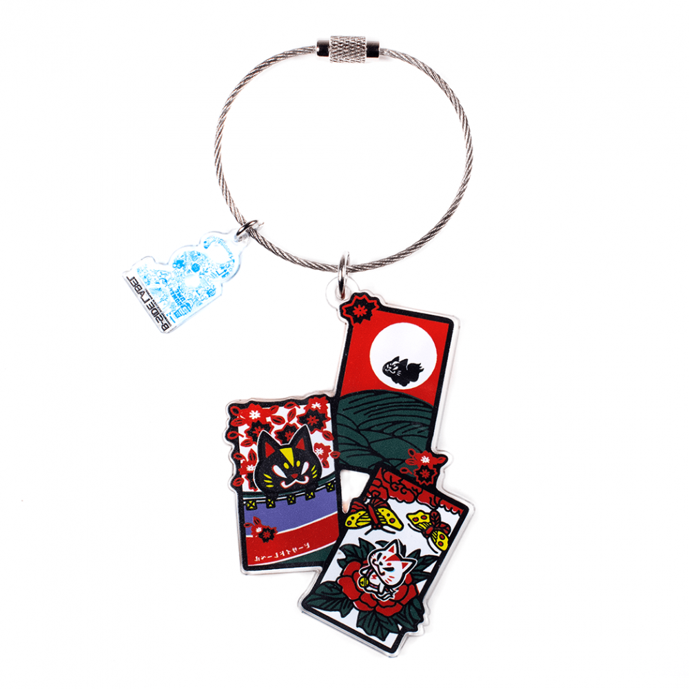 おいなり花札3連/キーリング