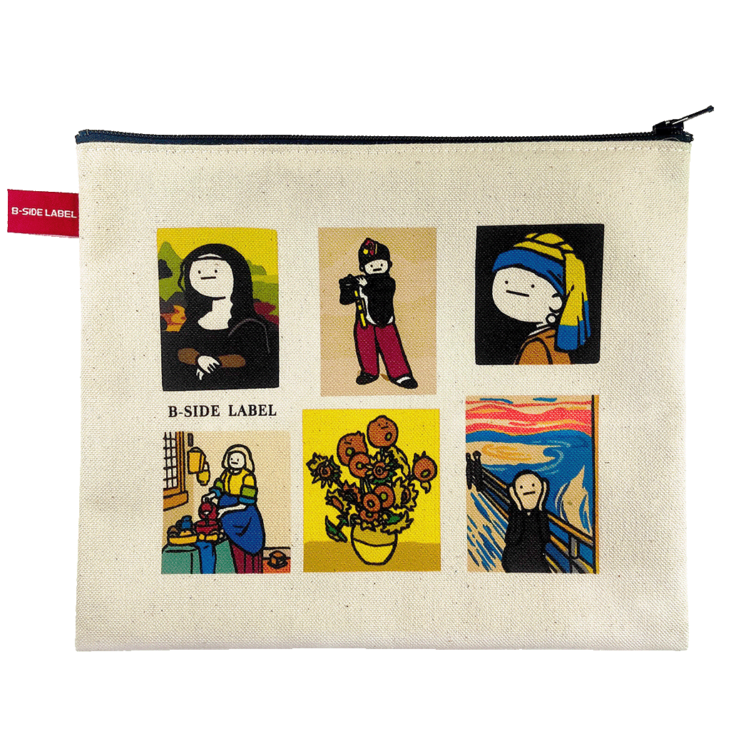 真顔絵画/スクエアポーチ