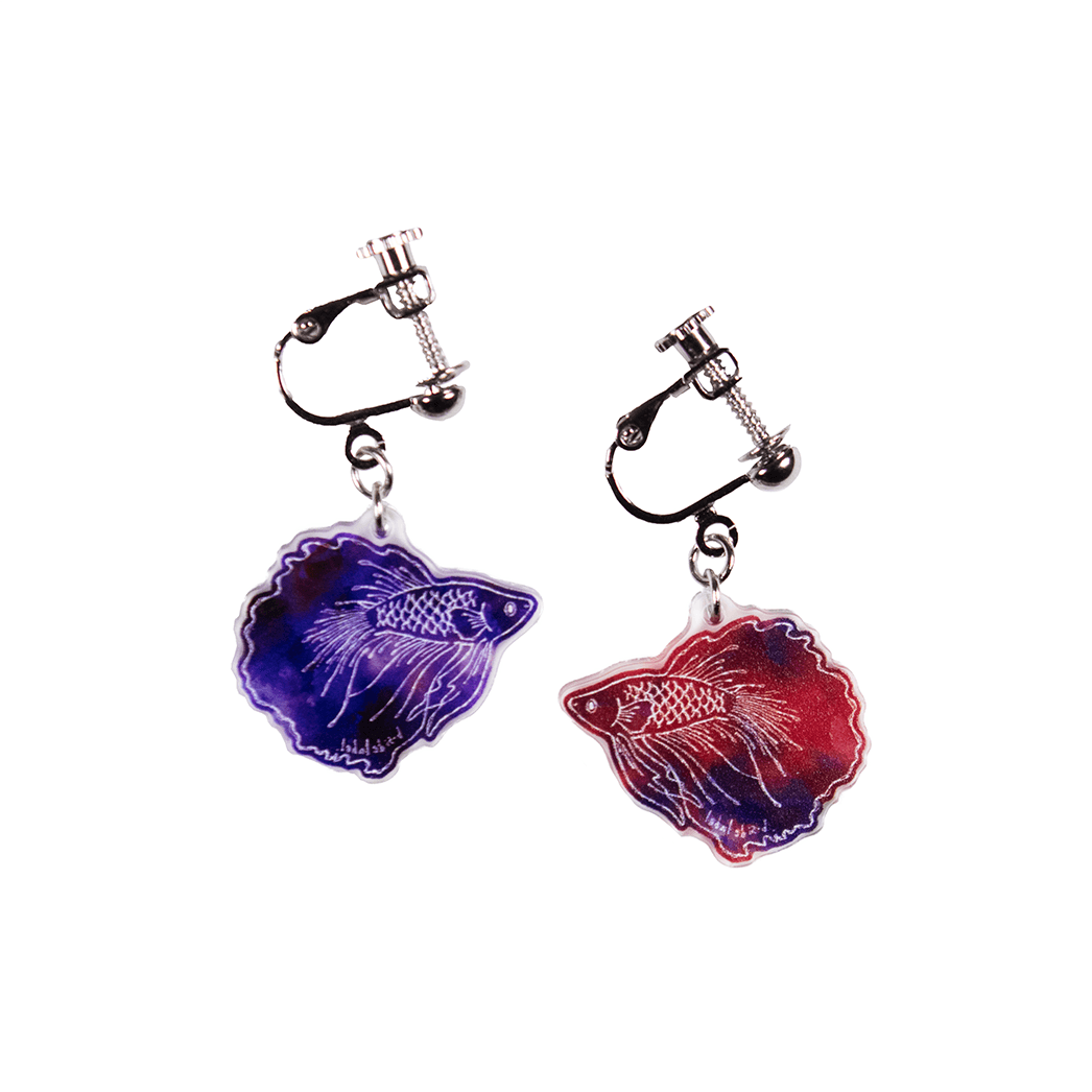 ベタ/イヤリング2個セット