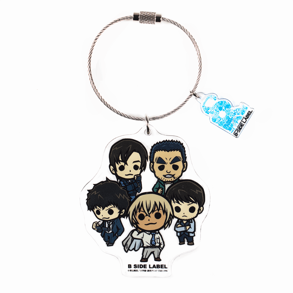 Detective Conan Police Academy Group of 5 Key Ring B SIDE LABEL