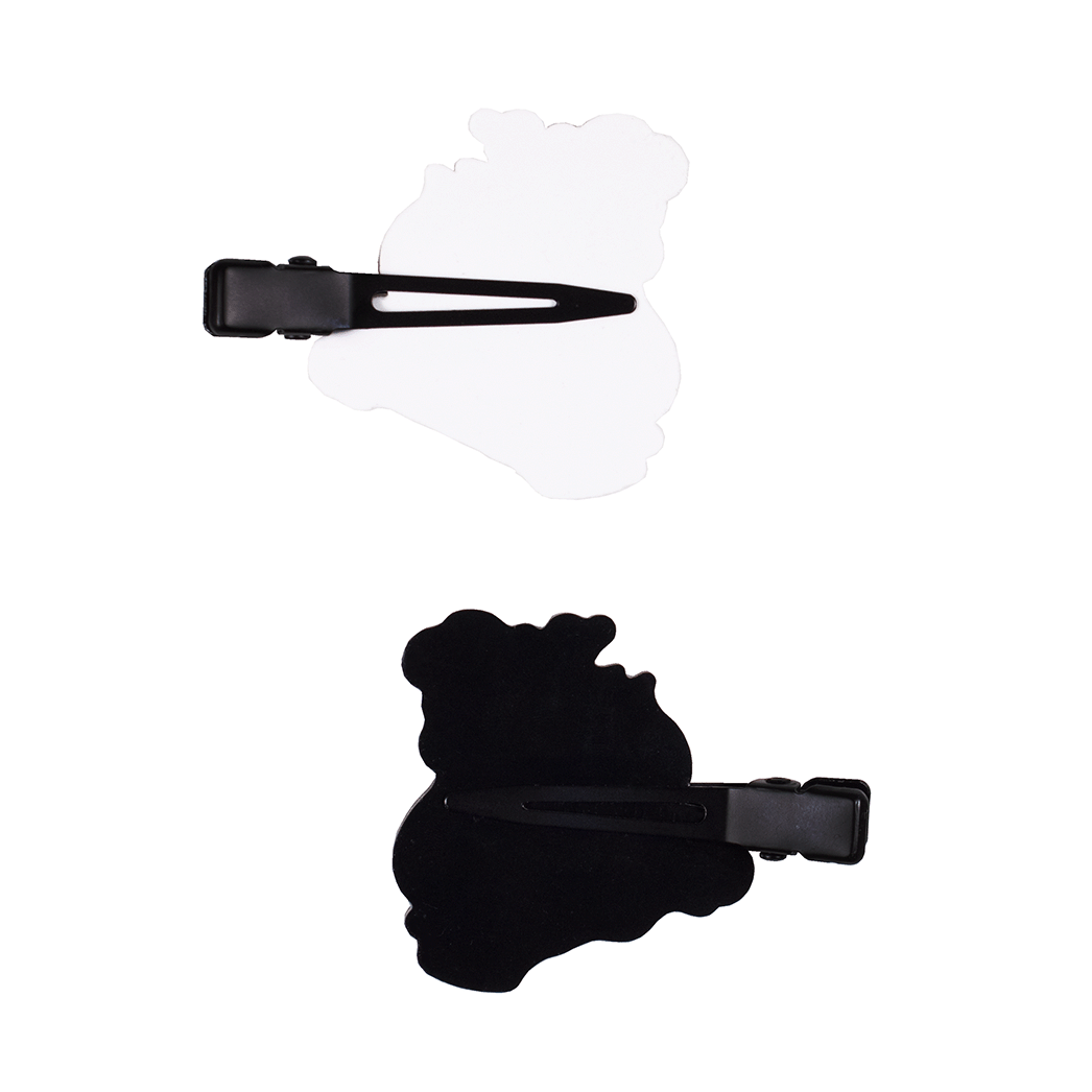 おいなりと梅の花/前髪クリップ