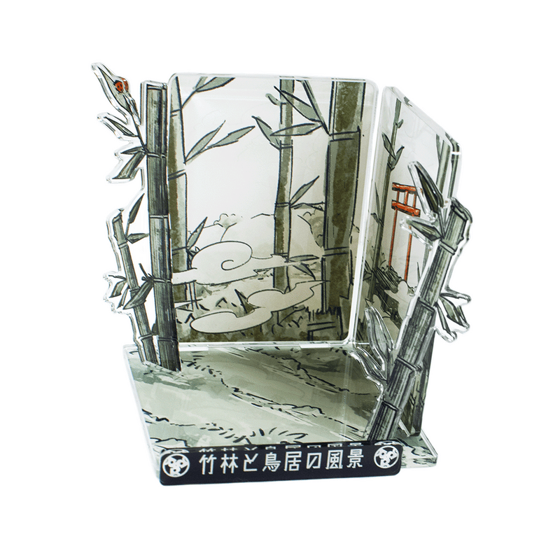 竹林と鳥居/アクリルジオラマスタンド