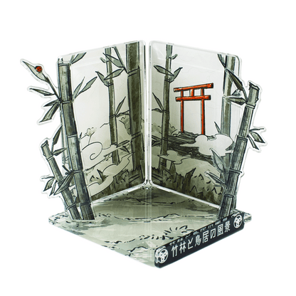 竹林と鳥居/アクリルジオラマスタンド