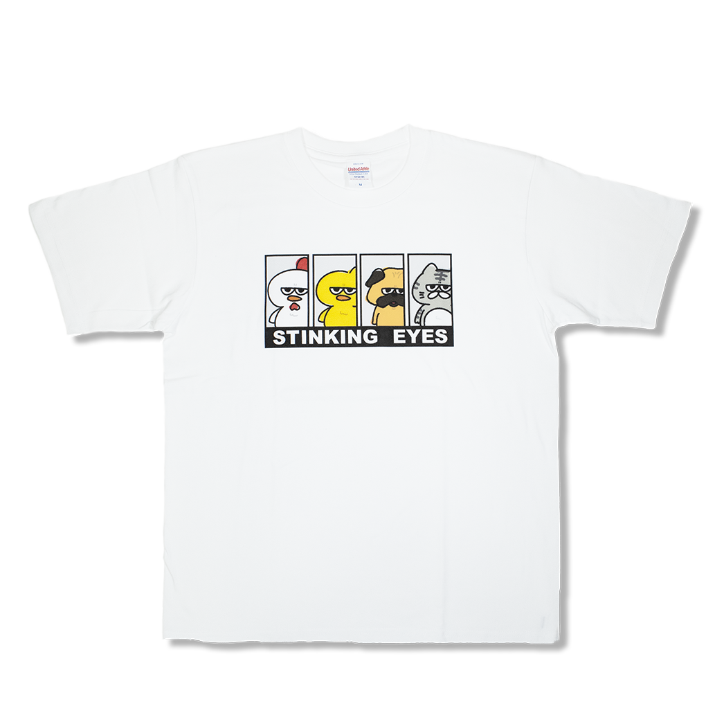 ジト目アニマル(白)/Tシャツ