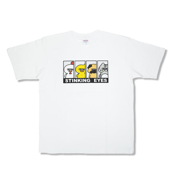 ジト目アニマル(白)/Tシャツ