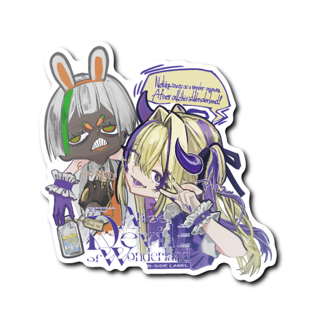 小悪魔アリスとウサギ(落書きあり)