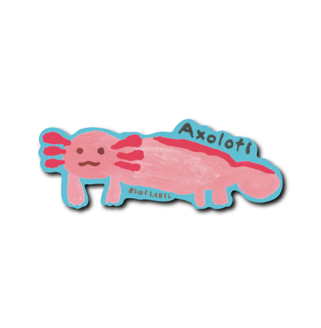 ゆるいウーパー(青背景)