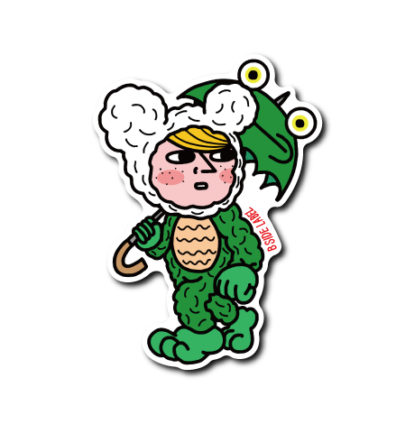 傘クマボーイ(白緑毛)