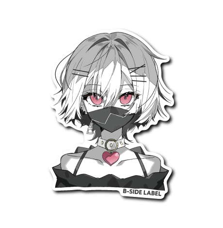 白黒マスクガール