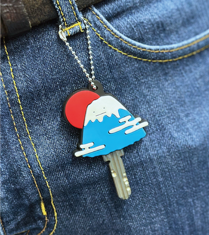 真顔富士山/ラバーキーケース