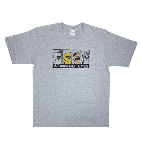 ジト目アニマル(グレー)/Tシャツ