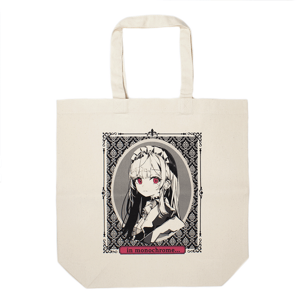 モノクロ赤目女子/トートバッグ