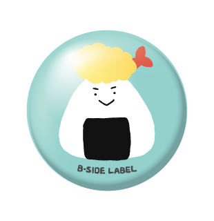 おにぎり天むす正面/小缶バッジ