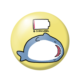 充電切れ海洋生物/小缶バッジ