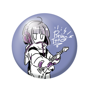 デフォBring it エレキギターガール/小缶バッジ