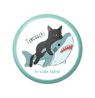 猫と友達のサメ/小缶バッジ