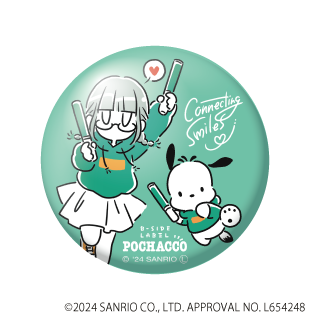 サンリオキャラクターズ)ポチャッコ&プロミカ緑/小缶バッジ – B
