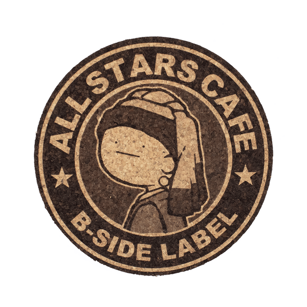 真珠の耳飾り&黒髪黒服/コースター