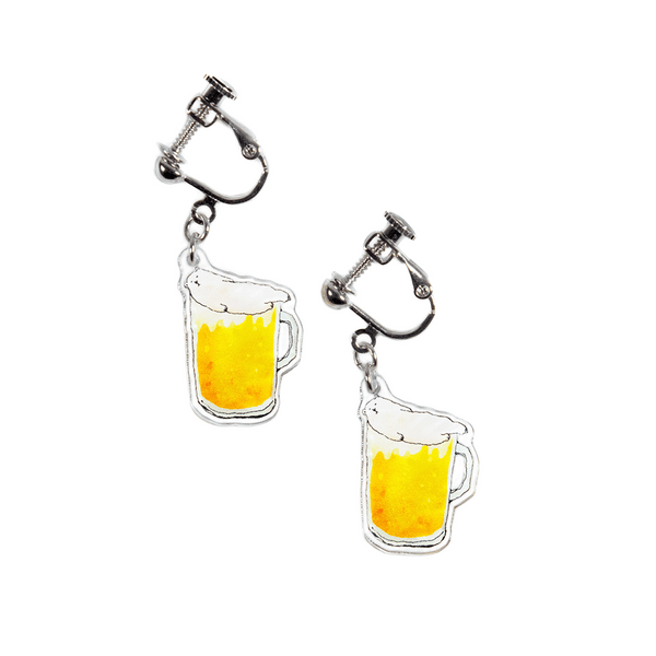 しろくまビール/イヤリング2個セット