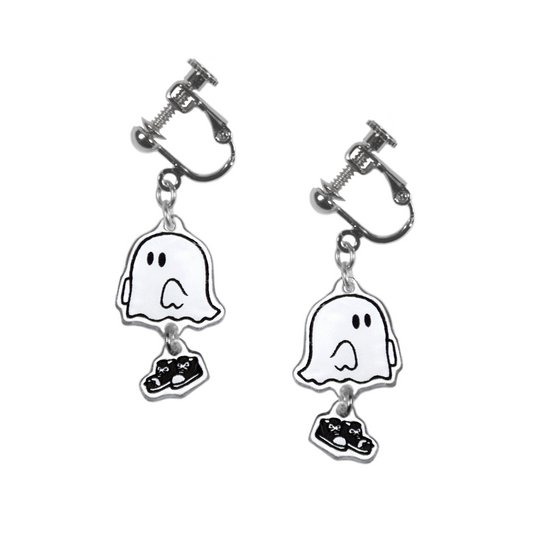 丸目シューズおばけ/イヤリング2個セット