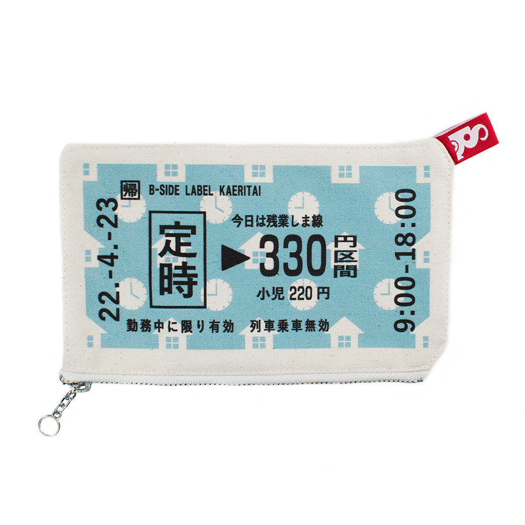 Regular ticket zipper pouch B SIDE LABEL