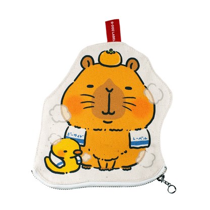 カピバラ風呂上がり/ファスナーポーチ