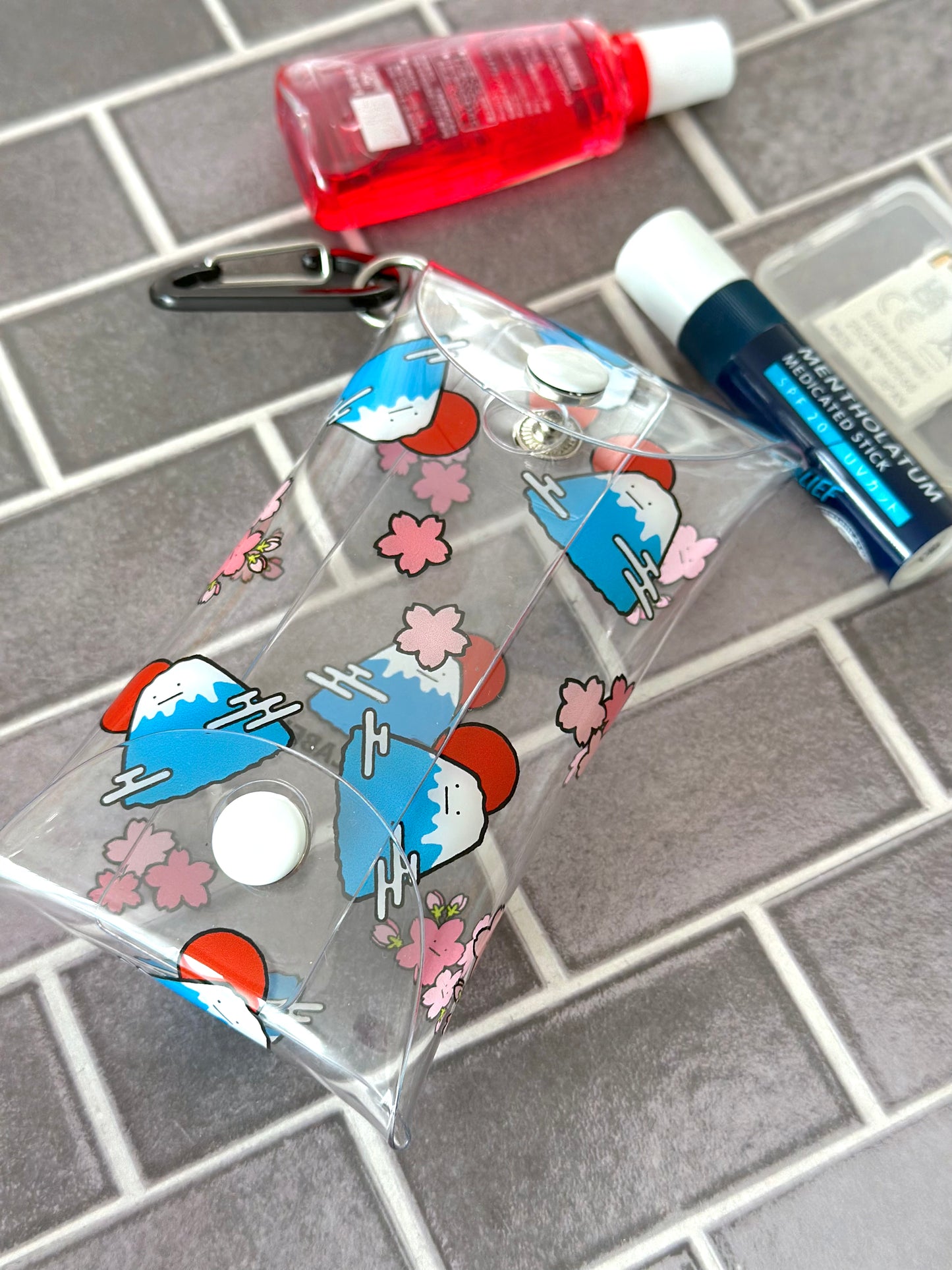 (真顔ジャパン)遊真顔富士山と桜/PVCケース