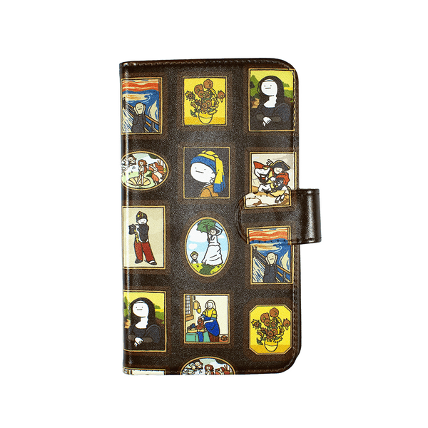 真顔絵画集合/マルチタイプ手帳型ケース