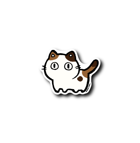 まん丸目猫(三毛)