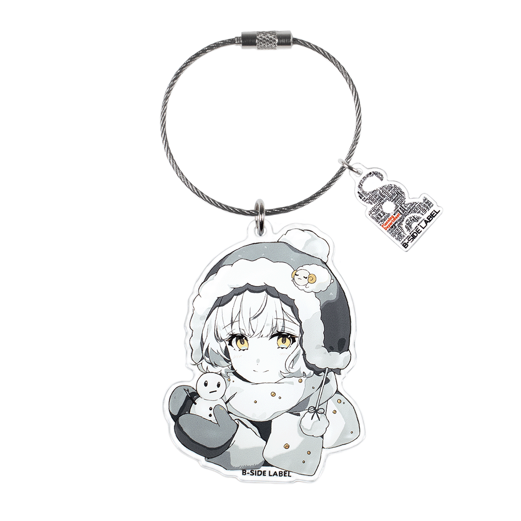 (冬企画)モノクロ雪の日女子/キーリング