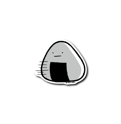 真顔絶望おにぎり/スモール限定ステッカー