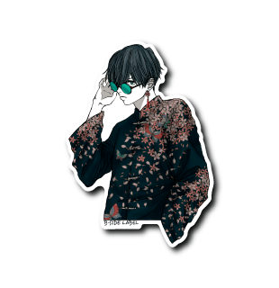桜チャイナ男子(黒髪)