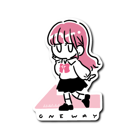 デフォ一方通行桃ガール(ジト目)