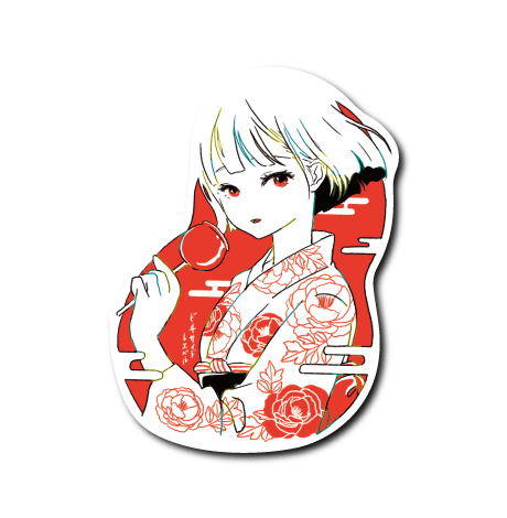 和服女の子(赤)
