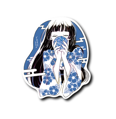 和服女の子鞠(青)