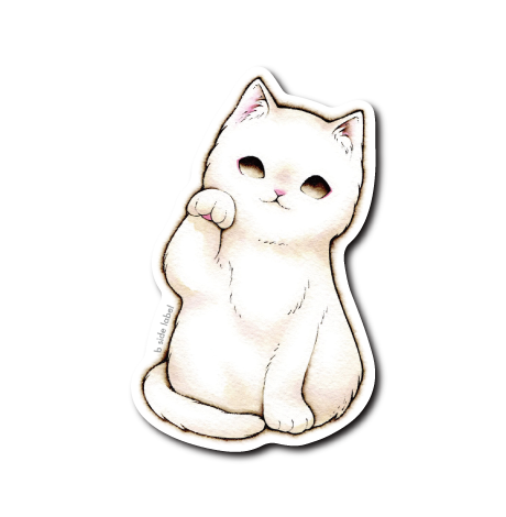 招きにゃんこ(白)