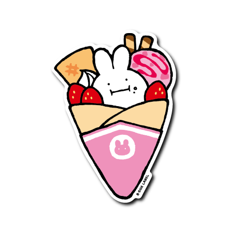 うさぎクレープ♡ 真顔クレープ(うさぎ) – B-SIDE LABEL