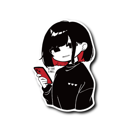 真っ黒インナー女子(赤)