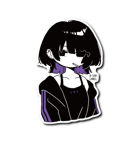 真っ黒タバコ女子(紫)