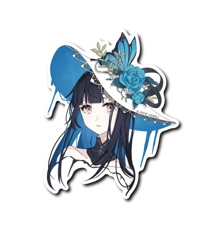 青の帽子ガール