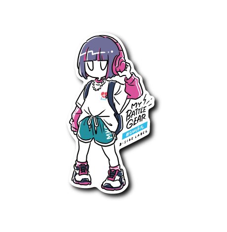 バトルギア紫ガール(白シャツ)