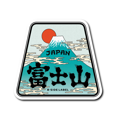 JAPAN達筆富士山(青)