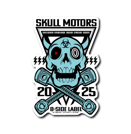 skull motors(白フチ）